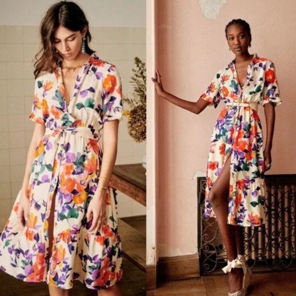Sézane Dauphie silk dress - BNWT